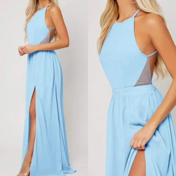 Luxe champagne open back maxi dress - Picture 9 of 16